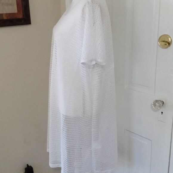 Women's Swimsuit Cover-Up Dress, ROAMAN'S SWIM (Size M / 14-16) WHITE - Picture 4 of 7